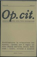 Op. cit. Rivista quadrimestrale di selezione della critica d'arte contemporanea. Gennaio 1979, n. 44