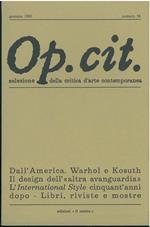 Op. cit. Rivista quadrimestrale di selezione della critica d'arte contemporanea. Gennaio 1983, n. 56