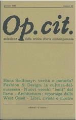 Op. cit. Rivista quadrimestrale di selezione della critica d'arte contemporanea. Gennaio 1985, n. 62