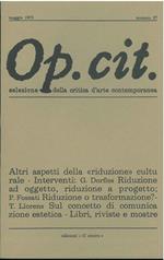 Op. cit. Rivista quadrimestrale di selezione della critica d'arte contemporanea. Maggio 1973, n. 27