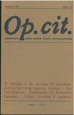 Op. cit. Rivista quadrimestrale di selezione della critica d'arte contemporanea. Settembre 1987, n. 70