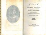 Pistola di Giovanni Boccacci a messer Francesco priore di Sant'Apostolo testo di lingua ora ragguagliato con un codice della Marciana e ridotto a buona lettura da Bartolomeo Gamba