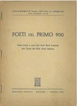 Poeti del primo 900. Note tratte a cura di R. Lunardi dal corso del Prof. Piero Rebora