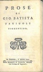 Prose di Gio. Batista Fagiuoli fiorentino