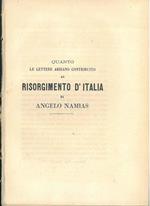 Quanto le lettere abbiano contribuito al Risorgimento d'Italia