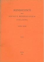 Rendiconti della società mineralogica italiana. Anno XIX