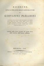 Ricerche sopra la vibrazione delle lamine elastiche... inserite nella parte seconda del primo tomo delle memorie dell'Istituto