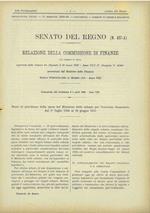 Stato di previsione della spesa del Ministero delle colonie per l'esercizio finanziario dal 1° Luglio 1930 al 30 giugno 1931. Relazione della commissione di finanze