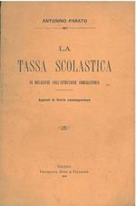 La Tassa scolastica in relazione all'istruzione obbligatoria