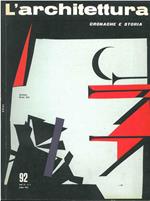 L' architettura. Cronache e storia. Anno IX, n. 92, giugno 1963. Direttore responsabile Bruno Zevi