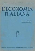 L' economia italiana. Rassegna mensile fascista di politica ed economia corporativa. Anno XXVI, n. 2 febbraio 1941 Direttore Luigi Lojacono