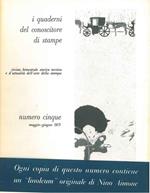 I quaderni del conoscitore di stampe. Rivista bimestrale storica, tecnica e d'attualità dell'arte della stampa. N. 5, 1971. Con un linoelum originale di Nino Aimone