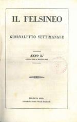 Il felsineo. Giornaletto settimanale. Anno 3*, giugno 1842 a maggio 1843