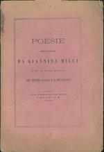 Poesie improvvisate da Giannina Milli la sera del XV marzo MDCCCLXVII nel Teatro Gallo a S. Benedetto