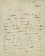 56 righe autografe e firmate su carta intestata: Cinquale, Forte de' Marmi, Pietrasanta, datato 15 sett, senza anno