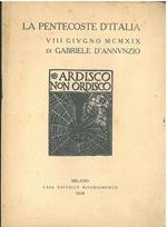 La pentecoste d'Italia. VIII giugno 1919