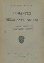 Romantici e decadenti inglesi. Carlyle, Emerson, Poe, Wilde, Hardy, Stebenson, Moore, Synge, Vaughan