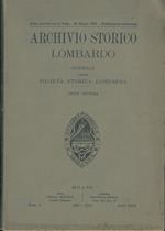 Archivio storico lombardo. Giornale della società storica lombarda. Serie settima. Anno LXII Parte prima