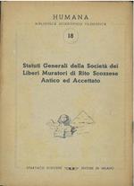 Statuti generali della società dei Liberi Muratori di Rito Scozzese antico ed accettato