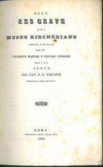 Dell' Aes grave del museo Kircheriano ordinato e illustrato dai PP. Giuseppe Marchi e Pietro Tessieri della Compagnia di Gesù sunto del Cav. P.E. Visconti.