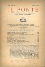 Il Ponte. Rivista mensile di politica e letteratura. Anno XIII, N 2. Febbraio