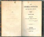 Della storia d'Italia dalle origini fino all'anno 1814. Sommario di C. Balbo. Edizione quarta fatta sulla prima compiuta, copiosamente corretta ed ampliata