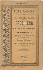 Preghiera di S. M. la Regina Margherita in memoria di re Umberto I. Melodia per canto