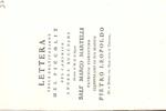 Lettera sulla coltivazione del Piccolit diretta al N. U. il Signor Balì Marco Martelli patrizio fiorentino ciamberlano di Sua Maestà Pietro Leopoldo Re di Boemia ecc. Gran Duca di Toscana