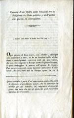 Estratto d'un Opera sulle relazioni tra la Religione e lo Stato politico, e dell'utilità che questo ne conseguisce (Inserto nell'Amico d'Italia, vol. VII, pag. 1). Prima edizione