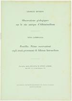 Observations Geologiques sur le Site Antique d'Albintimilium. Prime Osservazioni Sugli Strati Preromani di Albium Intemelium