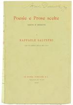 Poesie e Prose Scelte Edite e Inedite con un Cenno della Sua Vita