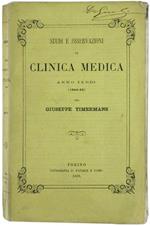 Studi e Osservazioni di Clinica Medica. Anno Terzo (1864-65)