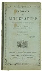 Elements de Litterature Spécialement Destinés Aux Études Françaises