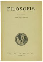 Filosofia. Rivista Trimestrale. Anno III, Fascicolo I, Gennaio 1952