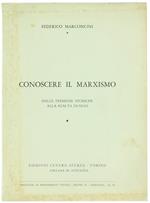 Conoscere il MarXIsmo. dalle Premesse Storiche alla Realtà di Oggi