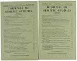 Journal of Semitic Studies. Volume XI. No. 1. 2