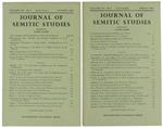 Journal of Semitic Studies. Volume XII - No. 1 - 2