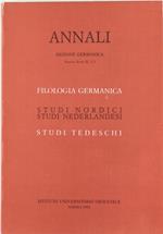 Filologia Germanica. Studi Nordici, Studi Nederlandesi. Studi Tedeschi