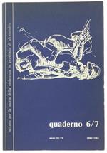 Quaderno 6/7. Anno III/Iv 1980/1981