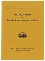 Notiziario Della Società Lichenologica Italiana. Anno Vii. Vol.7. 1994