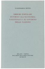 Errori Popolari Intorno All'Economia Nazionale E Al Governo Delle Nazioni Considerati Sulle Presenti Controversie Fra I Laici E I Chierici