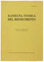 Rassegna Storica Del Risorgimento. Anno Lxxv. Fascicolo Iii. Luglio. Settembre 1988