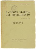 Rassegna Storica Del Risorgimento. Anno Xxiii. Fasc. Iv. Aprile 1936