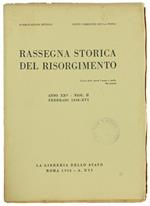 Rassegna Storica Del Risorgimento. Anno Xxv. Fasc. Ii. Febbraio 1938