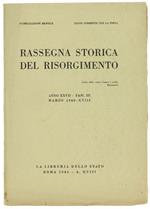 Rassegna Storica Del Risorgimento. Anno Xxvii. Fasc. Iii. Marzo 1940