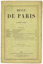 Revue De Paris. 4E Année -. 15 Mars 1856 (Edition Originale)