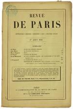 Revue De Paris. 4E Année. 1Er Aout 1856 (Edition Originale)