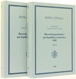 Ricerche Quantitative Per La Politica Economica 1995. Convegno Banca D'Italia. Cide. Perugia, 2-4 Novembre 1995