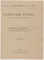 L' Ufficiale D'Italia (Pro Patria Et Rege). N. 2 - 6 Gennaio 1921