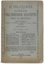 Il Politecnico. Giornale Dell'ingegnere Architetto Civile Ed Industriale. Anno Xxxix N. 1 - Gennaio 1891